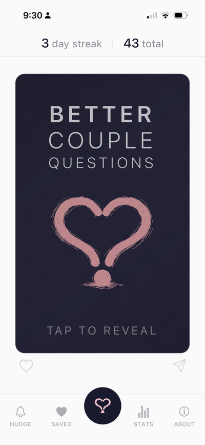 Better Couple Questions App - Card Back